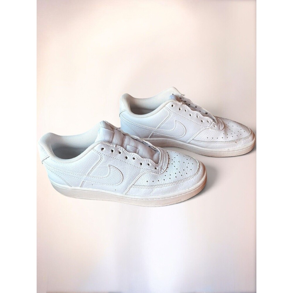 Nike Court Vision Low Triple White Size 8 W No Laces